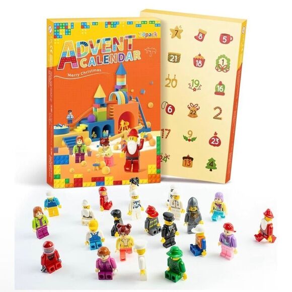 Christmas 24 Days Building Blocks Figure Advent Calendar Different Mini New - Picture 5 of 5